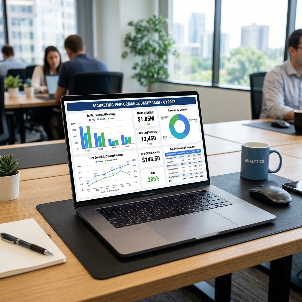 Performance marketing analytics chart